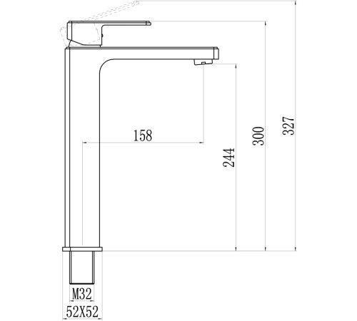 Смеситель для раковины Savol S-600701G, хром