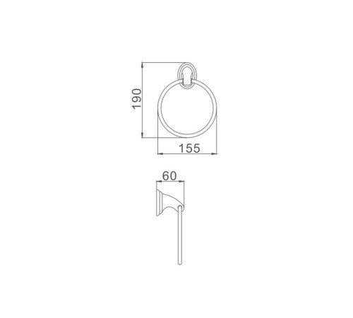 Кольцо для полотенец Maretti Karla KA8061010, хром
