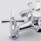 Смеситель для ванны FRUD R22118-7, хром/белый