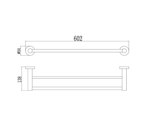 Полотенцедержатель Savol S-005648C, матовое золото