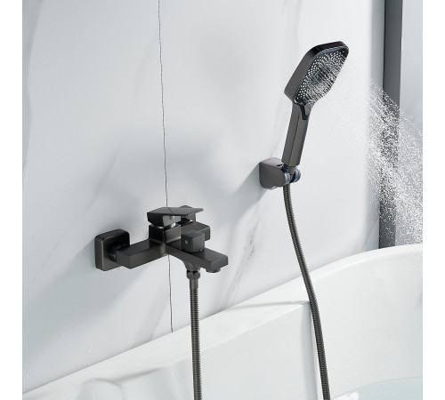 Смеситель для ванны Shevanik S9602T, оружейная сталь