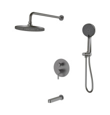 Душевая система встраиваемая Esko Sochi Gun metal 7in1SCGM/SET7in1SCGM, оружейная сталь