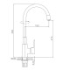 Смеситель для кухни Haiba HB70112-8, белый