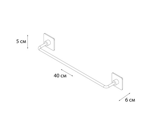 Полотенцедержатель FIXSEN SQUARE FX-93101, хром