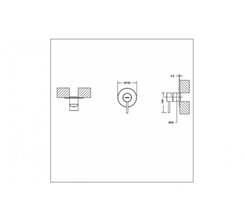 Смеситель для душа встраиваемый на 1 потока Bravat Arc PB86061BW-A1-ENG, черный