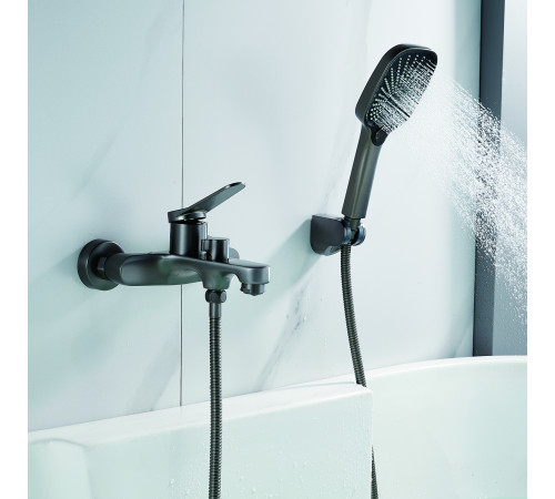 Смеситель для ванны Shevanik S6202T, оружейная сталь