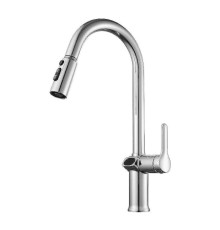 Смеситель для кухни с выдвижным изливом и дисплеем Esko Kitchen K15 LED, хром