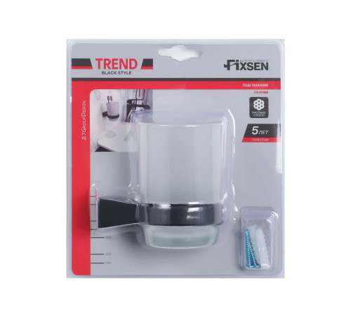 Стакан для ванной комнаты FIXSEN TREND FX-97806, черный