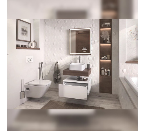 Тумба подвесная без столешницы Velvex Unit tp.UNI.60.1Y белый матовый, 60 см