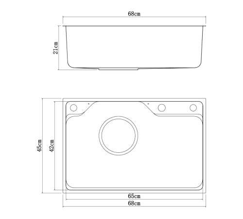 Мойка для кухни Fmark FSC6845Q, графит