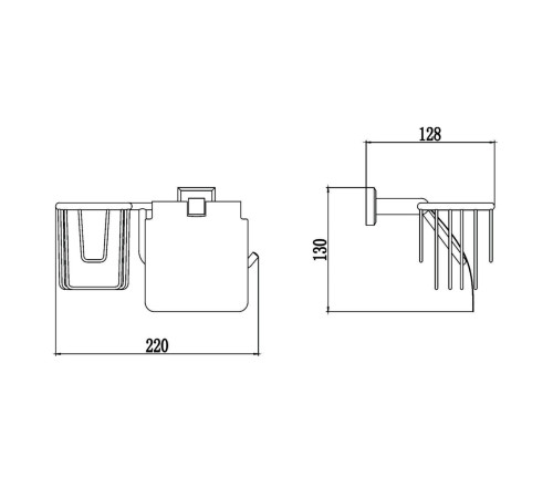 Держатель для туалетной бумаги и освежителя Savol S-R09551, хром