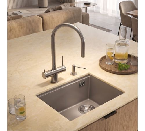 Кухонная мойка Rivelato Скалино 453-Р, серый металлик