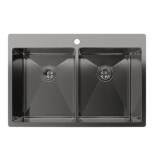 Кухонная мойка Rivelato Rinox 7450 2В PVD, черный