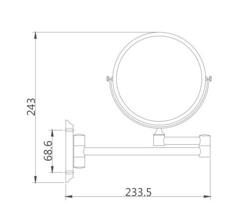 Зеркало косметическое Haiba HB6108, увеличение: x