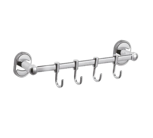 Планка с крючками для полотенец D-Lin D289700-4, хром