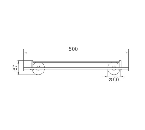 Полка стеклянная Haiba HB8307, сталь