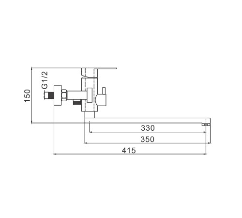 Смеситель для ванны FRAP F22805, сатин