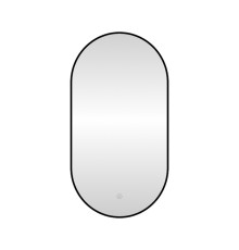 Зеркало с подсветкой LED Fixsen FX-3100B овальное 50х100 см, черное