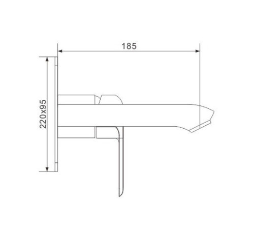 Смеситель для раковины встраиваемый Rose R21F R2141F, белый/хром