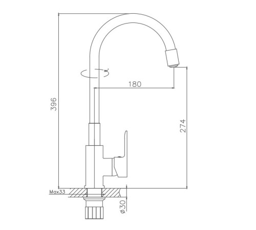 Смеситель для кухни Haiba HB70112-12, зеленый
