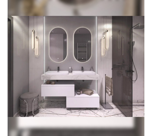 Тумба подвесная без столешницы Velvex Unit tp.UNI.80.1Y белый матовый, 80 см