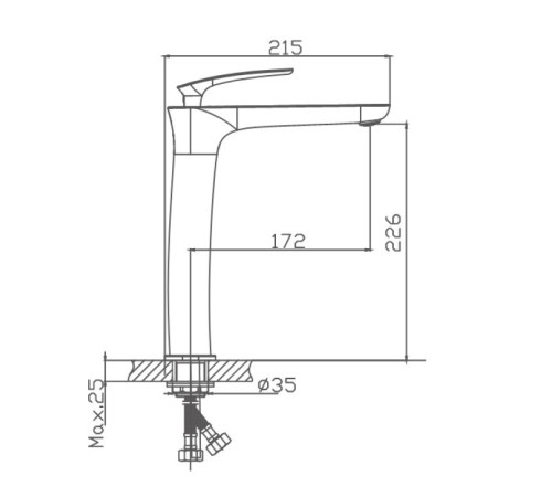 Смеситель для раковины Haiba HB11616, хром