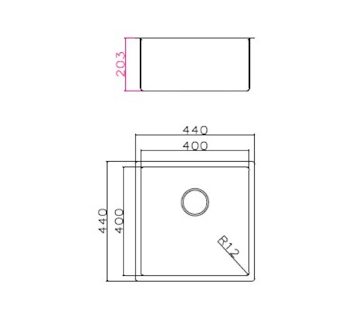 Кухонная мойка Grandex Aqua Proline 3034133, графит