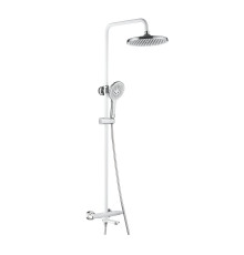 Душевая система с термостатом Rose R3996F, белый/хром