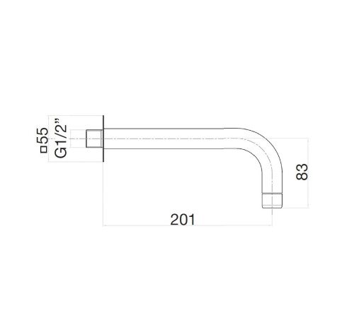 Излив Webert Sax Evolution SE0371740, белый