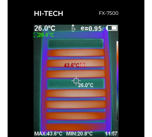 Полотенцесушитель электрический Fixsen HI-TECH 800х500 FX-7500B, черный