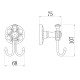 Крючок для ванной комнаты Savol S-005854C, бронза