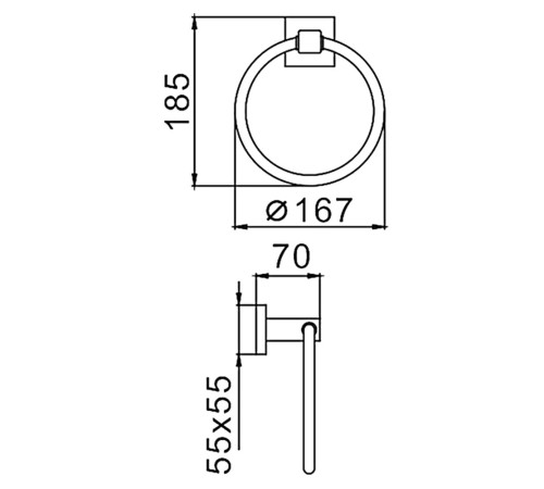 Кольцо для полотенец FRAP F30304, сатин