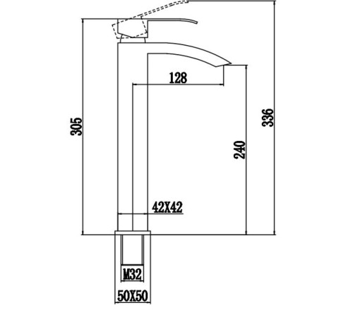 Смеситель для раковины Fmark FS8611H, черный