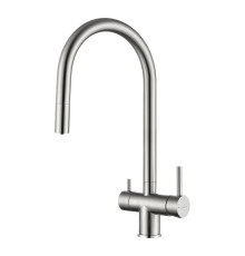 Смеситель для кухни с подключением фильтра Rivelato Trevi 2433505, нержавеющая сталь