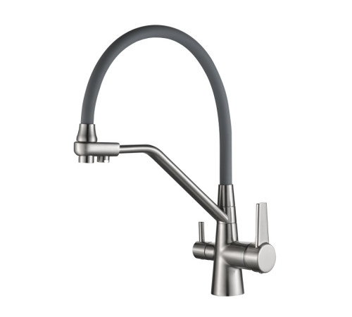 Смеситель для кухни Haiba HB76855-5, сталь
