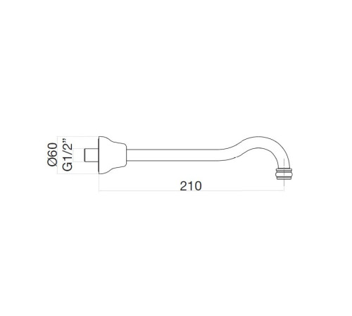 Излив Webert Armony AC0537065, бронза