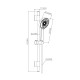 Душевой гарнитур ESKO SSS712Black/SSS712B, черный
