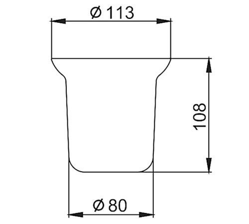 Стакан для ершика FRAP F753, белый