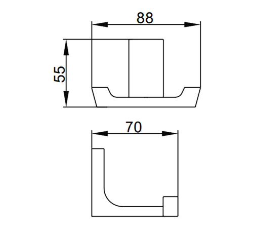 Крючок для ванной комнаты FRAP F30605-29, оружейная сталь
