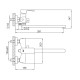 Смеситель для ванны FRUD R22151, хром