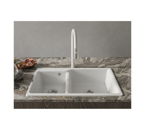 Кухонная мойка Rivelato AXEL X-90D, иней