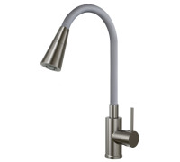 Смеситель для кухни с гибким изливом ESKO Kitchen K47GMG, оружейная сталь