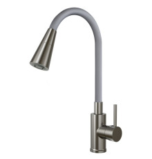 Смеситель для кухни с гибким изливом ESKO Kitchen K47GMG, оружейная сталь
