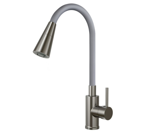 Смеситель для кухни с гибким изливом ESKO Kitchen K47GMG, оружейная сталь