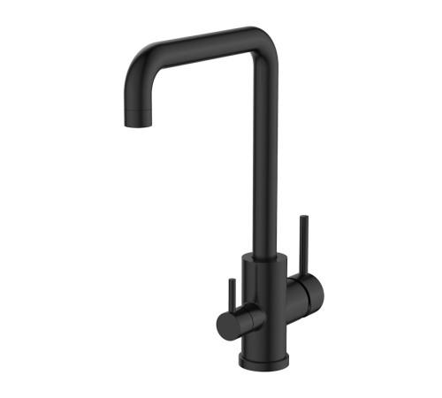 Смеситель для кухни с подключением фильтра Voda Kitchen FW519Black, черный