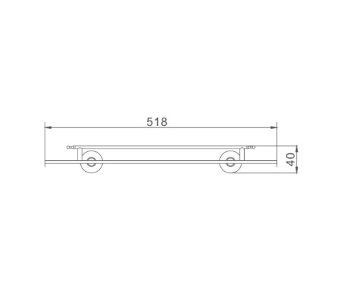 Полка стеклянная D-Lin D260100, хром