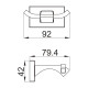 Крючок для ванной комнаты двойной GAPPO G0705-23, золото