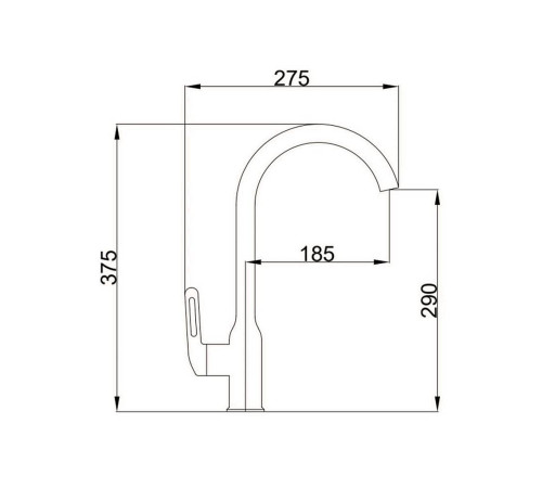 Смеситель для кухни Haiba HB40830, хром