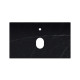 Столешница La Fenice Granite Black Olive Light Lappato Terra 80 см, черная