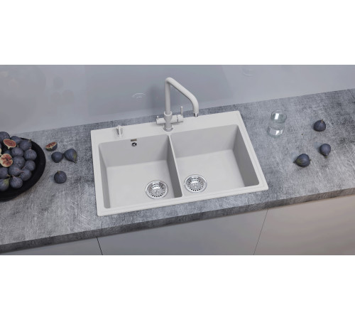 Кухонная мойка Ulgran Quartz Ruma 780-04, платина
